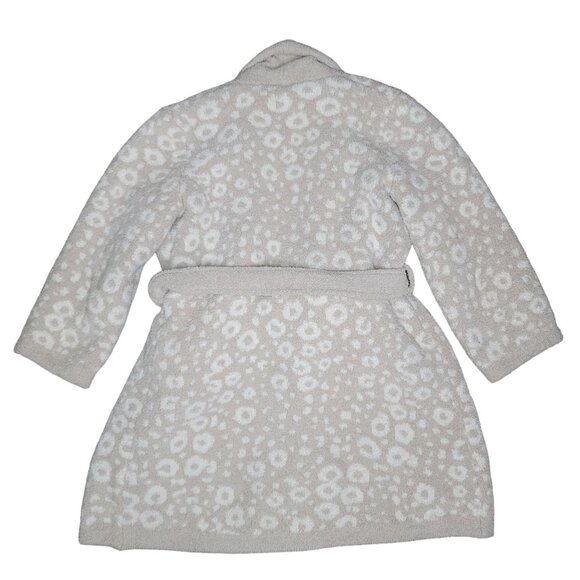 Members mark thick and comfortable  fuzzy CozyChic Leopard Print Wrap Robe S/M - Picture 3 of 7